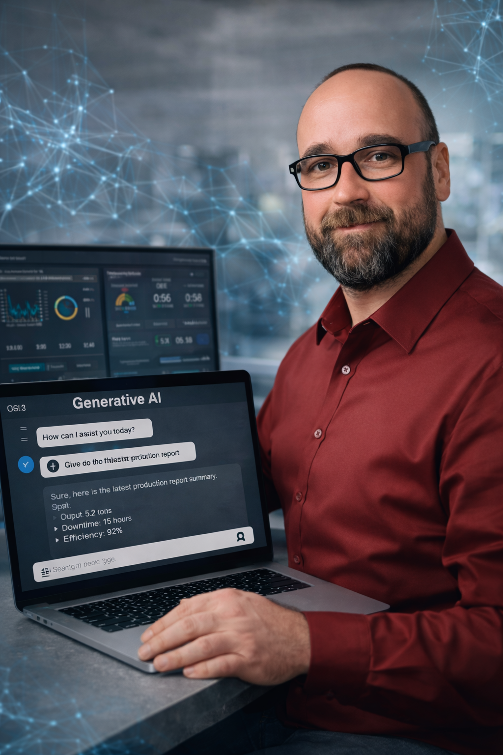 Oriol-Fuertes-Fuertes-IT-Generative-AI Oriol Fuertes working with AI dashboards and generative AI solutions for business digital transformation